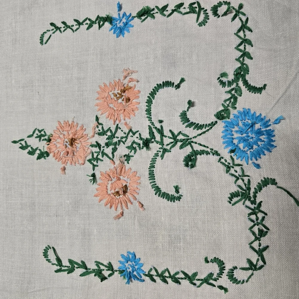 Betsy Ross Needlework NY For EMB Vintage Needlepoint Art Linen Scarf 39